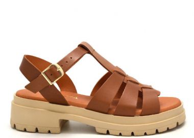 Γυναικεία Ανατομικά Δερμάτινα Πέδιλα Ragazza 0544 Ταμπά - Ragazza - 