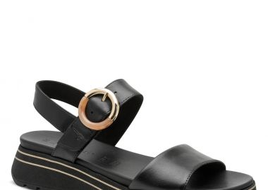 Γυναικεία Ανατομικά Δερμάτινα Πέδιλα Tamaris 1-28254-46 001 Μαύρο - Tamaris - 