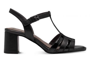 Γυναικεία Ανατομικά Δερμάτινα Πέδιλα Tamaris Comfort 8-88320-42 098 Μαύρα - Marco Tozzi - 