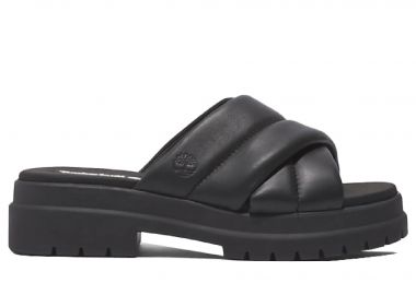 Γυναικεία Ανατομικά Δερμάτινα Πέδιλα Timberland London Vibe Slide TB0A63QZW021 Μαύρα - Timberland - 