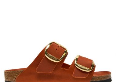 Γυναικεία Ανατομικά Δερμάτινα Σανδάλια Birkenstock Arizona 1026661 Πορτοκαλί Narrow Fit - Birkenstock - 