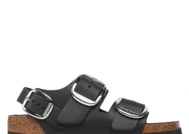 Γυναικεία Ανατομικά Δερμάτινα Σανδάλια Birkenstock Milano 1024953 Μαύρα - Birkenstock - 