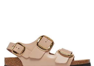 Γυναικεία Ανατομικά Δερμάτινα Σανδάλια Birkenstock Milano 1026484 Μπεζ Narrow Fit - Birkenstock - 