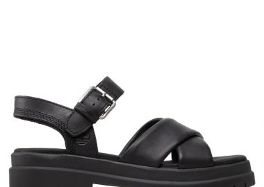 Γυναικεία Ανατομικά Δερμάτινα Σανδάλια London Vibe X TB0A2QVJ015 Μαύρα - Timberland - 