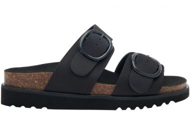 Γυναικεία Ανατομικά Δερμάτινα Σανδάλια Scholl Ambre Chunky Sandals F30587 1004 Μαύρο - Scholl - 