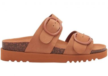 Γυναικεία Ανατομικά Δερμάτινα Σανδάλια Scholl Ambre Chunky Sandals F30587 1013 Εκάι - Scholl - 