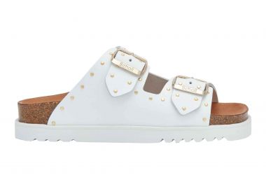 Γυναικεία Ανατομικά Δερμάτινα Σανδάλια Scholl Beatriz F30613 1065 Λευκές - Scholl - 