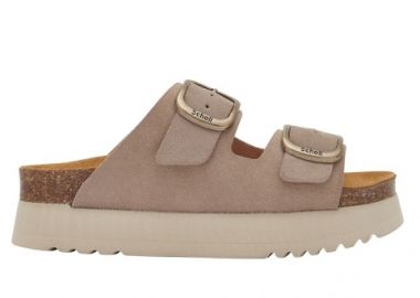 Γυναικεία Ανατομικά Δερμάτινα Σανδάλια Scholl Lucie F31580 2361 400 Μπεζ - Scholl - 