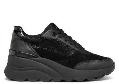 Γυναικεία Ανατομικά Δερμάτινα Sneakers Geox Spherica D45WAA 0JS85 C9999 Μαύρα - Geox - 