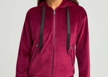 Γυναικεία βελουτέ ζακέτα - FUNKY BUDDHA - 