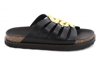 Γυναικεία Comfort Παντόφλα Ateneo Χρώματος Μαύρο 6503.B - ATENEO - 