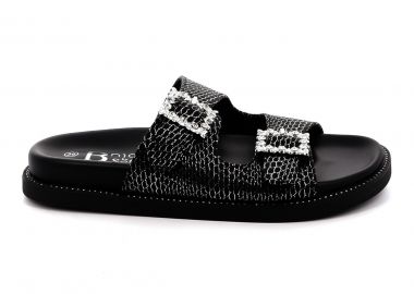 Γυναικεία Comfort Παντόφλα B-Nice Χρώματος Μαύρο 263-2602 - B-NICE - 