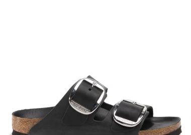 Γυναικεία Δερμάτινα Ανατομικά Σανδάλια Birkenstock Arizona Big Buckle 1011075 Μαύρα Narrow Fit - Birkenstock - 