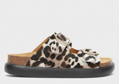 Γυναικεία Δερμάτινα Ανατομικά Σανδάλια Scholl F32251 1484 400 Animal Print - Scholl - 