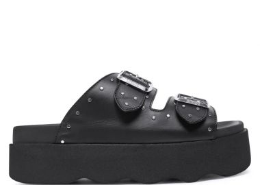 Γυναικεία Δερμάτινα Ανατομικά Σανδάλια Scholl F32305 1004 410 Μαύρα - Birkenstock - 