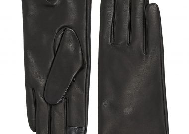 Γυναικεία Δερμάτινα Γάντια Tommy Hilfiger AW0AW15360 BDS Μαύρα - Tommy Hilfiger - 