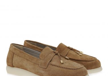 Γυναικεία Δερμάτινα Loafers Lara Conte Madrid 600 Καμηλό Καστόρι W145Y6001416 - Lara Conte Madrid - 