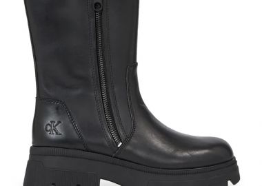 Γυναικεία Δερμάτινα Μποτάκια Calvin Klein YW0YW01109 0GT Μαύρα - Calvin Klein - 