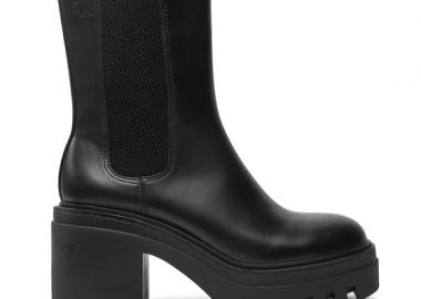 Γυναικεία Δερμάτινα Μποτάκια Calvin Klein YW0YW01547-0GJ Μαύρα - Calvin Klein - 