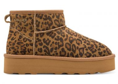 Γυναικεία Δερμάτινα Μποτάκια S.Oliver 5-26352-41 907 Λεοπάρ - S. Oliver - 