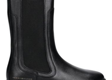 Γυναικεία Δερμάτινα Μποτάκια Tommy Hilfiger Chelsea FW0FW08770-BDS Μαύρα - Tommy Hilfiger - 