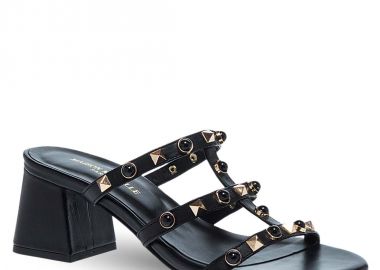 Γυναικεία Δερμάτινα Πέδιλα Με Τακούνι Maison Minrelle 11633145 - MAISON MINRELLE - 