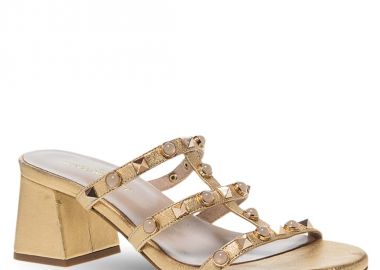 Γυναικεία Δερμάτινα Πέδιλα Με Τακούνι Maison Minrelle 11633145 - MAISON MINRELLE - 