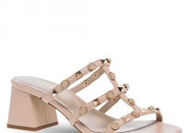 Γυναικεία Δερμάτινα Πέδιλα Με Τακούνι Maison Minrelle 11633145 - MAISON MINRELLE - 