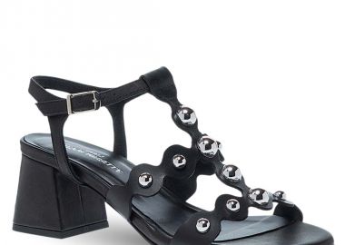 Γυναικεία Δερμάτινα Πέδιλα Με Τακούνι Maison Minrelle 11633151 - MAISON MINRELLE - 