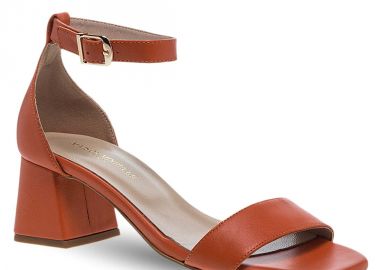 Γυναικεία Δερμάτινα Πέδιλα Με Τακούνι Maison Minrelle 11633153 - MAISON MINRELLE - 