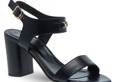 Γυναικεία Δερμάτινα Πέδιλα Με Τακούνι Maison Minrelle 11633232 - MAISON MINRELLE - 