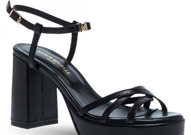 Γυναικεία Δερμάτινα Πέδιλα Με Τακούνι Maison Minrelle 11633246 - MAISON MINRELLE - 