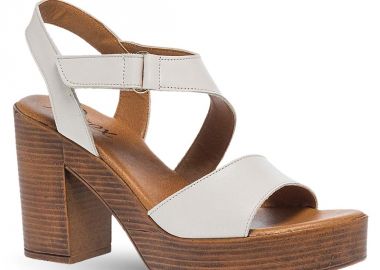 Γυναικεία Δερμάτινα Πέδιλα με Τακούνι Parex 11625106 - PAREX - 