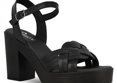 Γυναικεία Δερμάτινα Πέδιλα Mε Τακούνι Parex 11627150 - PAREX - 