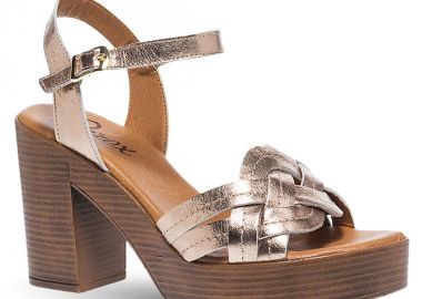 Γυναικεία Δερμάτινα Πέδιλα Mε Τακούνι Parex 11627150 - PAREX - 