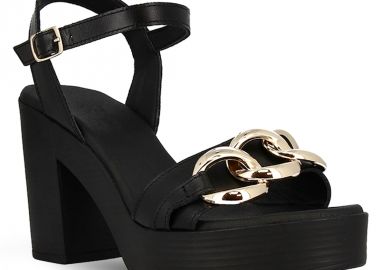 Γυναικεία Δερμάτινα Πέδιλα Mε Τακούνι Parex 11627153 - PAREX - 