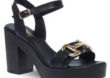 Γυναικεία Δερμάτινα Πέδιλα με Τακούνι Parex 11629129 - PAREX - 