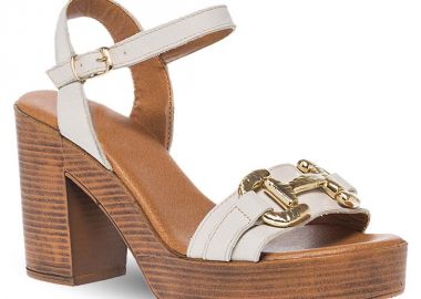 Γυναικεία Δερμάτινα Πέδιλα με Τακούνι Parex 11629129 - PAREX - 