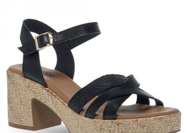 Γυναικεία Δερμάτινα Πέδιλα Με Τακούνι Parex 11633224 - PAREX - 