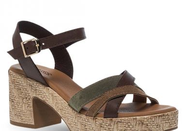 Γυναικεία Δερμάτινα Πέδιλα Με Τακούνι Parex 11633224 - PAREX - 