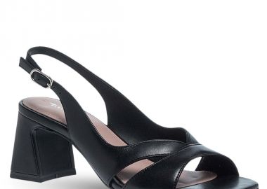 Γυναικεία Δερμάτινα Πέδιλα Με Τακούνι Tamaris 1-28218-46 003 - TAMARIS - 