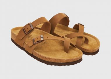 Γυναικεία δερμάτινα σανδάλια - FUNKY BUDDHA - 