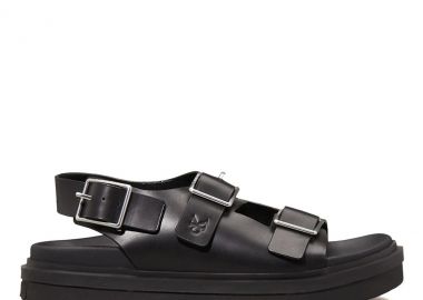 Γυναικεία Δερμάτινα Σανδάλια Calvin Klein YW0YW01785 0GJ Μαύρα - Calvin Klein - 