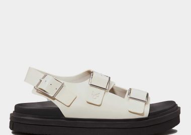 Γυναικεία Δερμάτινα Σανδάλια Calvin Klein YW0YW01785 AEO Μπεζ - Calvin Klein - 