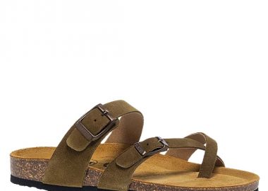 Γυναικεία Δερμάτινα Σανδάλια Plakton 181032 Military 312 X - PLAKTON - 