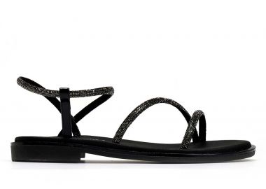 Γυναικεία Δερμάτινα Σανδάλια Ragazza 01128 Μαύρα - Ragazza - 