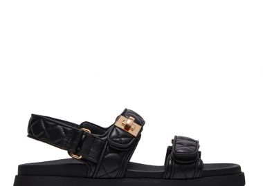 Γυναικεία Δερμάτινα Σανδάλια Steve Madden Mona-Q SM1003792-03001-055 Μαύρα - Steve Madden - 