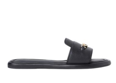 Γυναικεία Δερμάτινα Σανδάλια Tommy Hilfiger FW0FW09336-BDS Μαύρα - Tommy Hilfiger - 