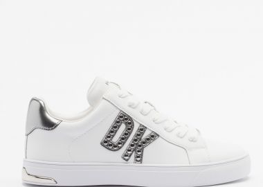 Γυναικεία Δερμάτινα Sneakers DKNY Abeni K1552711 Λευκό Νίκελ - DKNY - 