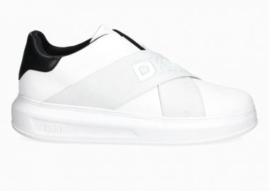 Γυναικεία Δερμάτινα Sneakers DKNY K4467549 WHT-BLK Λευκά - DKNY - 